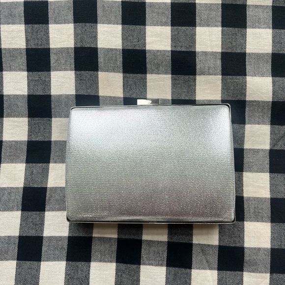 White Evening Clutch/Purse with Beaded Design and I Do! Embroidery - Picture 2 of 4